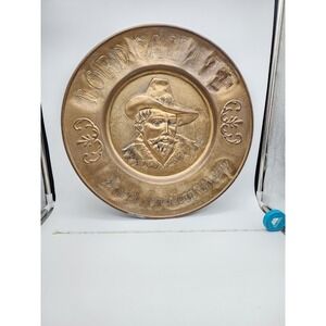 Vintage Lord Calvert Whiskey Brass Wall Hanging Charger Decor- 18.5"